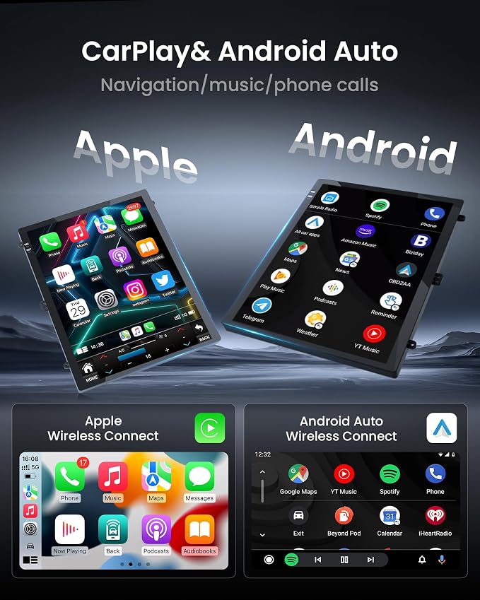 8 Core 4+32G Android 13 Upgrade Car Radio for Ford Focus 2012-2018: 10.4" 1024 * 768 HD Touchscreen Head Unit Wireless Carplay Android Auto 1080P Backup Camera Mirror Link 5G WiFi GPS Bluetooth SWC FM
