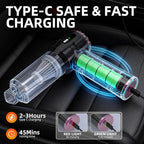 Handheld Vacuum Cleaner Cordless, 23000Pa Powerful Car Mini Vacuum Cleaner, Rechargeable Portable Lightweight dust Catcher for Home Car Carpet Stairs Pet Hair Deep Cleaning（Black-Purple）