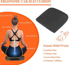 Premium Car Seat Cushion, Memory Foam Driver Seat Cushion to Improve Driving View- Coccyx & Lower Back Pain Relief - Seat Cushion for Car, Truck, Office Chair (4D Mesh Black)