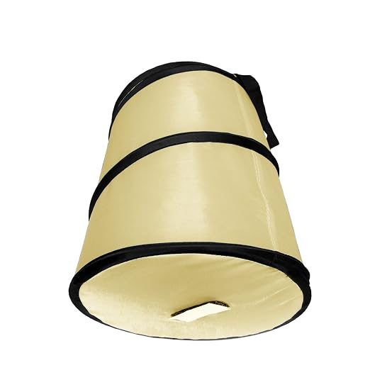Automotive Waterproof Portable Collapsible Large Can Garbage Container fits Most Cars,Polyethylene, SUVs, and Trucks Beige Trash
