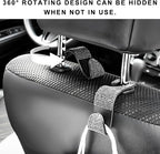 4 PCS Car Seat Headrest Hooks, Bling Crystal Rhinestone Back Seat Hanger Storage Organizer, Sparkly Seatback Holder Hooks for Purse and Bags Universal For Most Vehicles (Silver)