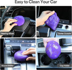 Car Cleaning Gel Cleaning Putty Car Detailing Kit Car Interior Cleaner Car Slime Cleaner Dust Cleaning Supplies Car Accessories Car Gifts for Men Women Purple (2Pack)