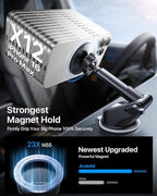 for MagSafe Car Mount [85+LBS Strongest Suction & 2026 Military-Grade N55] Retractable Magnetic Phone Holder for Car Dashboard Windshield Vent, Car Phone Holder for iPhone 17 Pro Max 16 15 14