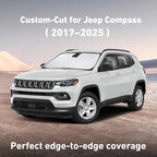 Windshield Sunshade Compatible for Jeep Compass 2017-2023 2024 2025, Sun Visor for Front Windshield & Window Sun Shade Cover, UV Heat Blocker & Protector, Car Accessories