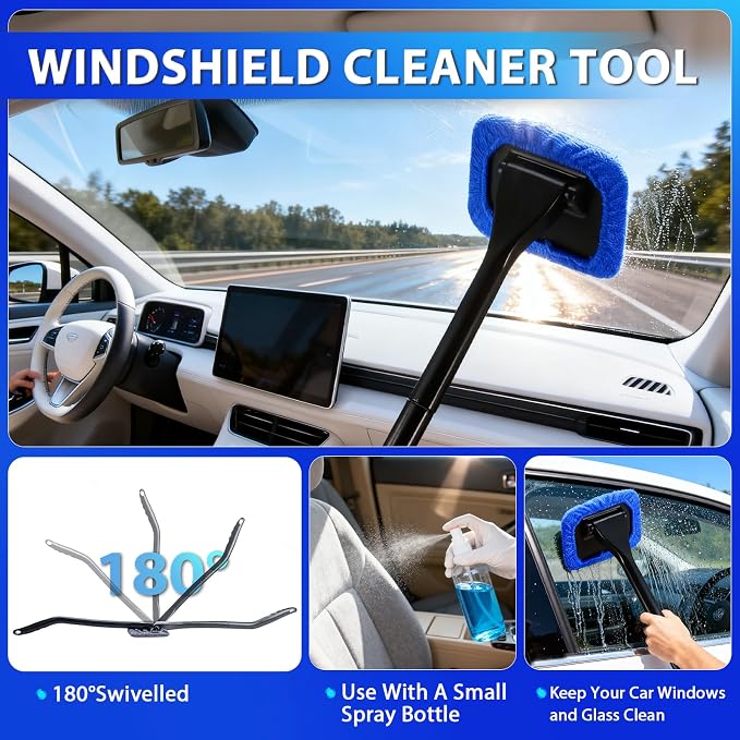 Car Cleaning Kit Car Detailing Kit,Car Cleaning Kit Interior Cleaner with High Power Blue Handheld Vacuum Cleaner,Brush Sets,Windshield Cleaner and Storage Bag,Car Accessories,Car Gift Set