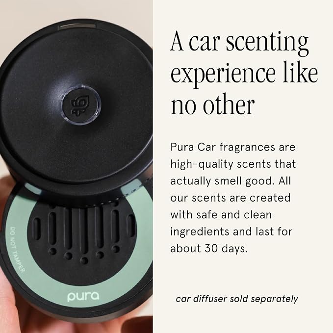 Car Scent Refill - Fragrance for Car Diffuser - Clean & Safe Luxury Diffuser Scent - Long-Lasting Fragrance for 30 Days of Aroma - Linens & Surf