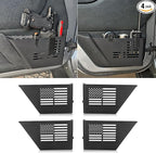 MAIKER 4PCS Metal Front Rear Door Storage Box Compatible with 2007-2018 Jeep Wrangler JK 4 Door, Replaces OEM Door Nets, Expands Interior Storage Space