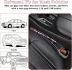 Car Seat Gap Filler Organizer of 2, 2 in 1 Car Gap Filler(Beige) | Universal Gap Filler with Storage Pockets, No Drop Seat Guard for Phones Keys Cards,Car Accessories for Most Cars Trucks SUVs