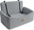 Dog Car Seat for Large Medium Sized Dogs Under 55 lbs, Dog Booster Seat for 2 Small Dogs with Detachable Washable Cover, Memory Foam Pet Car Seat with 2 Safety Belts and Storage Pockets