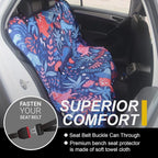 Back Seat Cover for Car Trucks Van SUV Jeep,Waterproof Rear Bench Towel Seat Covers for Dogs and Kids,Automotive Backseat Protector (Dinosaur)
