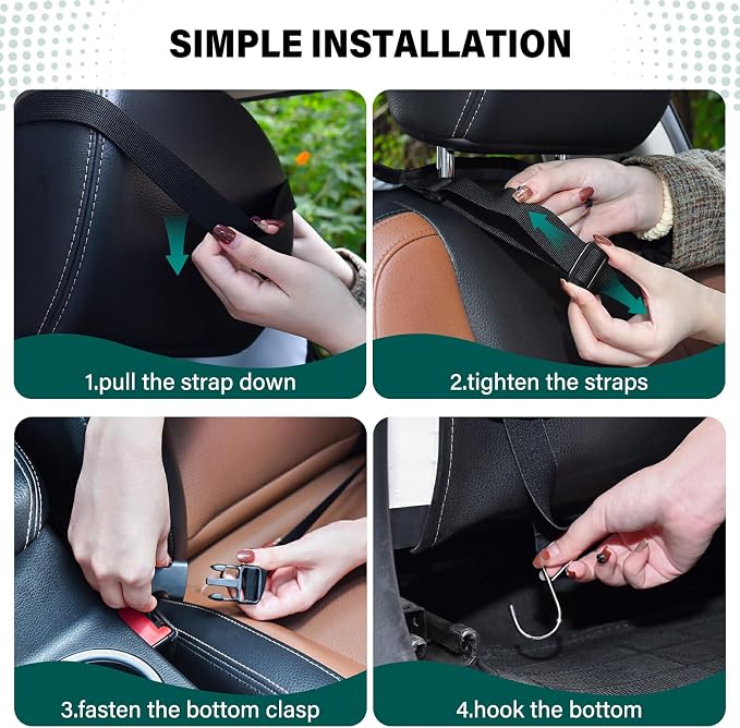 Kick Mats Backseat Protector with Anti Kick Design Offering Safety and Space for Backseat Essentials