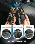 Purse Holder for Car, 2 Pack Heavy Duty Purse Hanger for Car, PU Leather Car Seat Hooks for Purses and Bags, Cute Mushrooms Headrest Organizer for Handbags & Backpacks