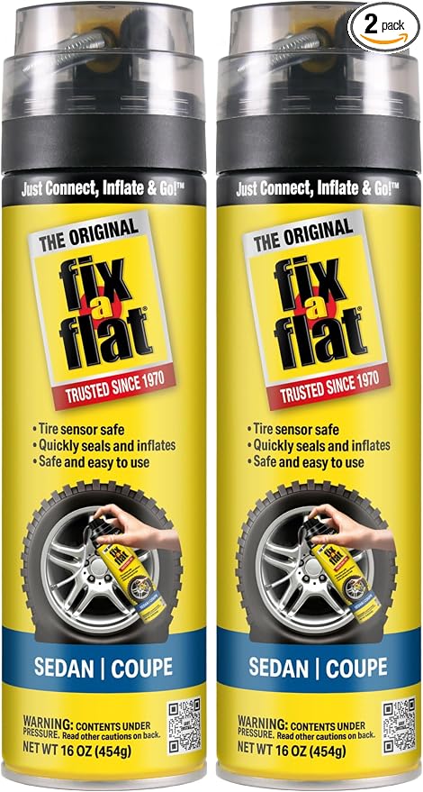 Tire Repair, 16 oz, 2-Pack | Emergency Use | Eco-Friendly Formula | For Standard Tires | Universal Fit