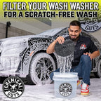 CWS_101_64BK Car Wash Detailing Bucket, Mitt & Accessories Bundle (6 Items) Featuring Maxi-Suds II Foaming Car Wash Soap 64 oz (.5 Gal) Cherry Scent - Works on Cars, Trucks, SUVs, & More