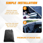 Zpana Car Windshield Snow Cover, 2 Layers Waterproof Windproof Oxford Fabric Windscreen Protection for Frost Ice Sunlight, All Weather Automotive Sun Shade Windshield Cover, Universal Fit