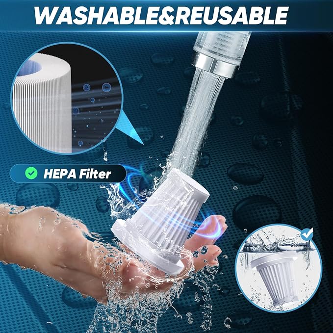 Portable Car Vacuum Cordless 20000Pa 6 in 1 Multifunctional Adjustable Small Handheld Vacuum 7800mAH with Brushless Motor for Gifts, Car Home and Office SW-102