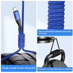 USB-C Charger, 16ft Fast Charging USB-C Cable, Compatible with iPhone 15 Pro/Plus/Max/Android - Blue