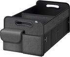 Trunk Organizer for Car, Car Organizer, 8 Mesh Pockets Trunk Organizer for SUV, Non-Slip Bottom, Storage Organizer for Sedans, Van, Jeep, Grocery, 2 Compartments, Black 22"x13"x11"