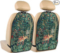 William Morris Forest Rabbit Hares Blue Green Floral Car Seat Back Kick Protectors Kick Mats With Storage Pockets For Vehicles To Protect From Dirt Mud Scratches 2 Pack