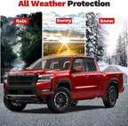 Frontier Rain Guards - Window Visors for Nissan Frontier Crew Cab 2022-2025 2026, Outside-Mount Tape-On Side Window Wind Deflectors for Frontier Accessories, Vent Visors Shades Rainproof 4PCS