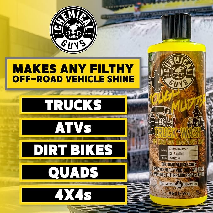 Tough Mudder Foaming Heavy Duty Car Wash Soap - Soap for Foam Cannons, Foam Guns, or Buckets - Safe for Trucks, ATVs, RVs, and Off-Road Vehicles - 64 oz Lemon Scent