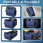 Car Trunk Organizer for SUV, Car Organizers and Storage with Reinforced Handles, Car Accessories for Women/Men 70L Waterproof Polyester Trunk Organizer(Large, Navy Blue)