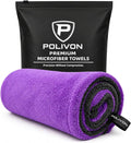 Car Drying Towel 24”x36”, 1400 GSM Twisted Loop Microfiber, Ultra Absorbent, Streak-Free, Lint-Free, Scratch-Free for Car, Truck & SUV, Quick Drying in Fewer Passes (Purple)