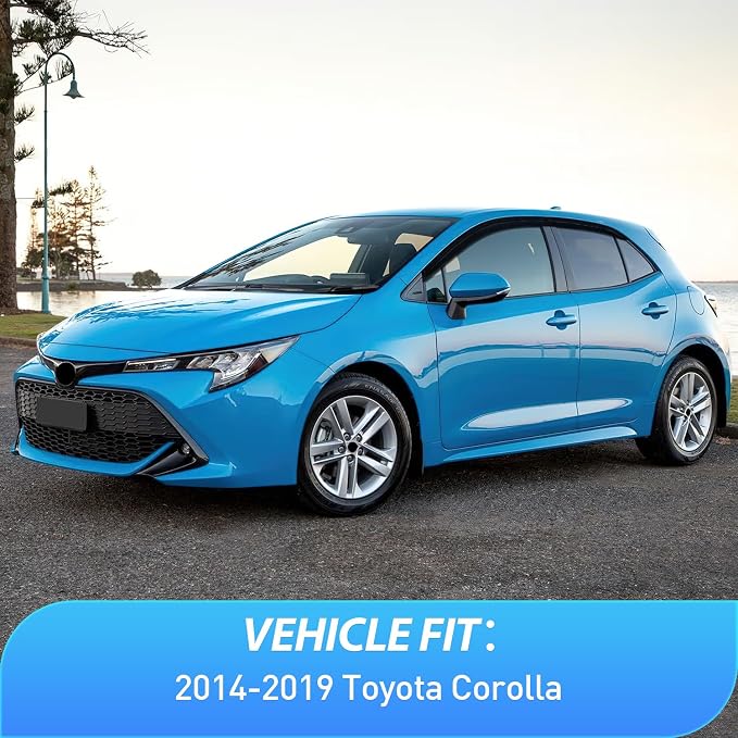 Window Rain Guards for Toyota Corolla 2014 2015 2016 2017 2018 2019, Out-Channel Window Visors Vent Wind Deflectors-4PCS