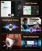 8Core 8G+128G CAR Radio for Honda Civic 2006-2011, Android 15 Car Stereo Wireless Carplay and Android Auto 4G-SIM-WiFi GPS 10.1'' QLED Capacitive Screen Bluetooth 5.0 FM/AM/RDS DSP-36 Camera