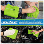 Microfiber Cleaning Cloth, Shop Towels Bulk, 24 Pack Green Microfiber Towels for Cars, All-Purpose Absorbent Cleaning Rags, Dust Cloth for Automotive, Mechanic, Garage, Bar, 12 x 11 inch