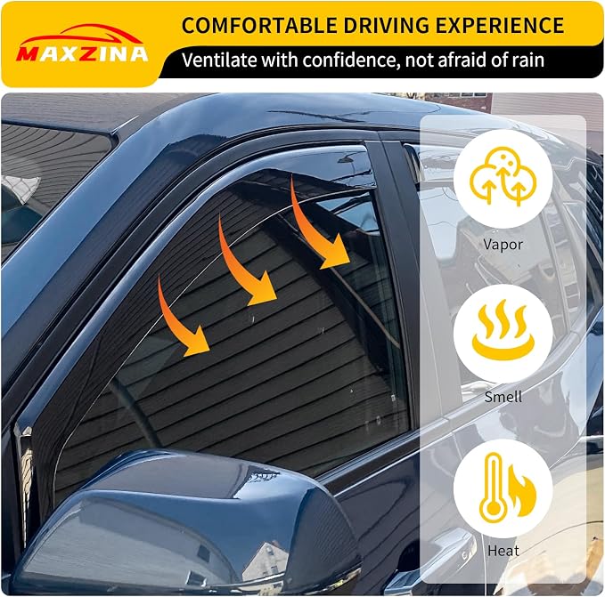 Visor Rain Guards Compatible with 2025 2026 Chevrolet Equinox (Not for EV) Front and Rear in-Channel Window Visors Wind Deflectors Weather Shield for Chevy Equinox 4PCS Accessories