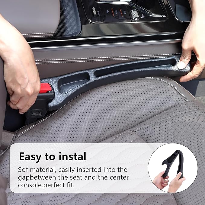 【Compatible with Kia Sportage】 Seat Gap Filler,No Drop Seat Guard Compatible with Kia Sportage,Drop Seat Guards for Cars(2Pcs),Emergency Keychain Car Escape Tool(2Pcs)