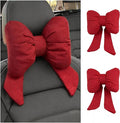Cute Bow Car Headrest Pillow,Comfortable & Breathable Car Neck Pillows for Relief Neck Fatigue,Universal Head Rest Pillow for Cars Decoration as Birthday Gifts for Women,Girl (Red/2PCS)