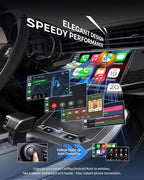OTTOCAST Mini Cube 3.0 Wireless CarPlay & Android Auto Adapter 2026– Plug & Play, Fast Auto-Reconnect (Sliver)