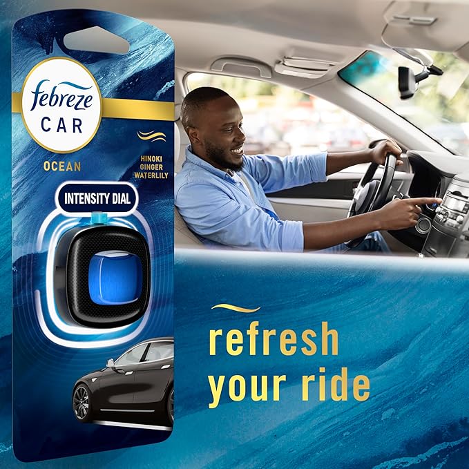 Car Ocean Scent Air Freshener Vent Clip,.07 oz. Car Vent Clip, Pack of 4