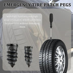 100PCS Tire Plug Kit with Screwdriver,Rubber Flat Tire Repair Kit for Fast Repair of Tire Punctures,Durable Car Tire Repair Kit Self-Service Repair Nails for Car Motorcycle Truck