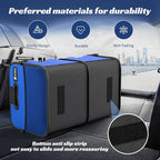 Trunk Organizer for Car - 70L Collapsible Car Storage with 11 Pockets & Reinforced Handles, SUV Trunk Organizers for Grocery Cargo(Blue)