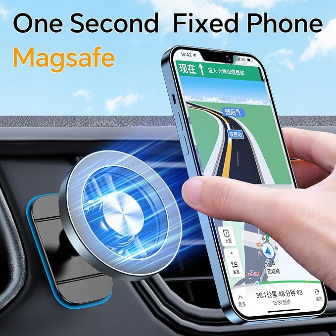 for Magsafe Car Mount【20 Strong Magnets】Magnetic Phone Holder for Car Phone Holder Mount Dash Mounted Holders Cell Phone Holders for Your Car Accessories for Women Men for iPhone 17 16 15 14