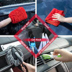 42Pcs Car Wash Cleaning Kit with Foam Gun Sprayer Detailing Brushes Car Vacuum Windshield Cleaning Tool Tire Brush Towels Complete Interior Exterior Detailing Set for Car