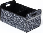 Paws Car Trunk Organizer Foldable Storage Bin with Handles Non Slip Base Pet Gear Travel Tote for SUV Truck (Flourish Paws)