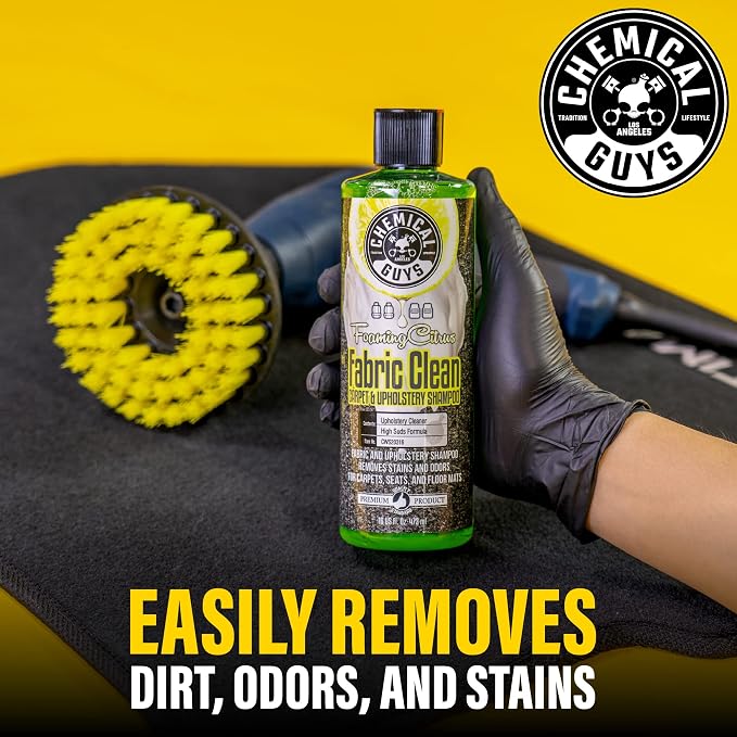CWS203 Foaming Citrus Fabric Clean Carpet & Upholstery Cleaner (Car Carpets, Seats & Floor Mats), Safe for Cars, Home, Office, & More, 128 fl oz (1 Gallon), Citrus Scent