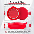 Car Cup Coaster Universal Non-Slip Cup Holders Bling Crystal Rhinestone Car Interior Accessories 4 Pack Red