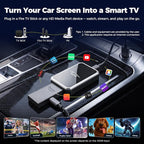 LAMTTO 2-in-1 Car TV Mate Pro – Wireless CarPlay Adapter with HD Media Port Input for TV Stick, Switch to Watch on Car Screen Compatible with Wired CarPlay Touchscreen Cars（2016-2025）
