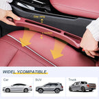 Car Seat Gap Filler 2 Pack，Seat Gap Filler Between Seat and Console,No Drop Gap Filler with Storage,Universal Fit Car Gap Filler for Car SUV Truck Auto Accessories（Wine Red）