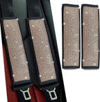 JDDRY Car Seat Belt Covers,Universal Car Seat Belt Pads Cover,Car Seat Belt Strap Cover Shoulder Pad,Bling Seat Belt Covers for Women,Car Interior Accessories(Gold,2Pack)