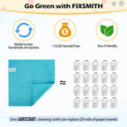 Microfiber Cleaning Cloth, 50 Pack Cleaning Rags, Cleaning Towels for Housekeeping, Kitchen, Car, Lint-Free, Reusable Shop Towels with 5 Colors (Green/Blue/Yellow/Orange/Pink), 12"X12"