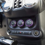 Audio Air Conditioning Button Cover Decoration Twist Switch Ring Trim for Jeep Wrangler JK JKU Patriot 2011-2018, Compass 11-16, Liberty 08-12, Dodge Challenger 08-14 Interior Accessories (Purple)