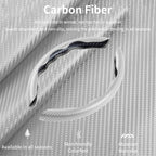 3Pcs Carbon Fiber Steering Wheel Cover Universal Fit 99% Cars | Non-slip soft grip, easy to wipe clean, quick to install, perfect for daily commutes and road trips, White