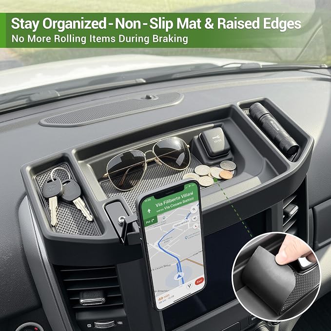 5" 8.4" Screen Magnetic Phone Mount Holder for 2019-2026 Dodge Ram 1500 2500 3500 w/12V Outlet Part Magnet Dash Cell Phone Cradles Adjustable Phone Stand Accessories for 2019+ RAM 1500-3500