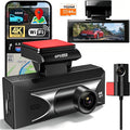 Dual Dash Cam Front 4K+2.5K Rear, 5.8GHz Wi-Fi, 20MB/s Fastest Download Speed with APP, WDR Night Vision, 2160P Dash Camera for Cars, 3" IPS, 24H Parking Mode, Free 64GB Card Included